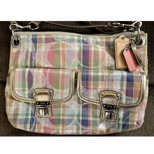 Coach Poppy Daisy Madras Shoulder Purse